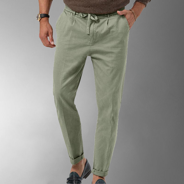 Pantalon élégant en lin pour homme | Coupe confortable