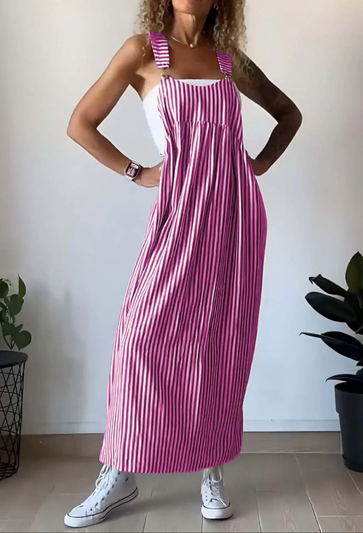 Emma | Robe combinaison décontractée rayée