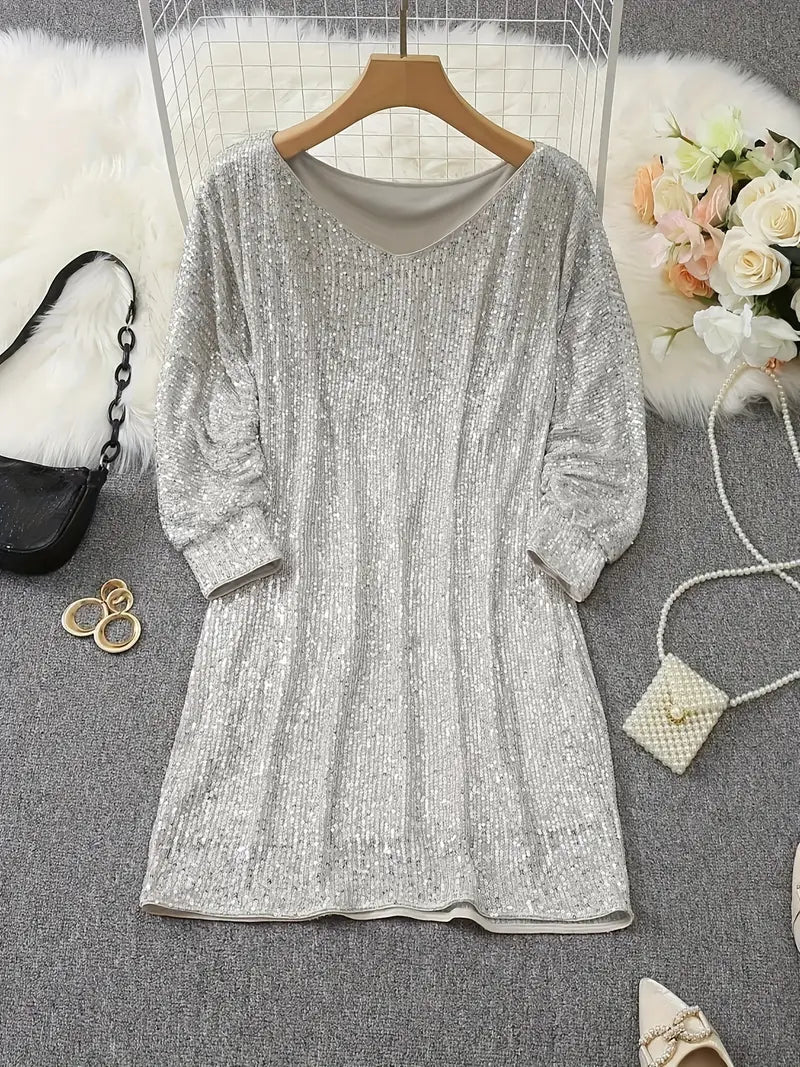 Robe Brillante Femme Asymétrique | Mini