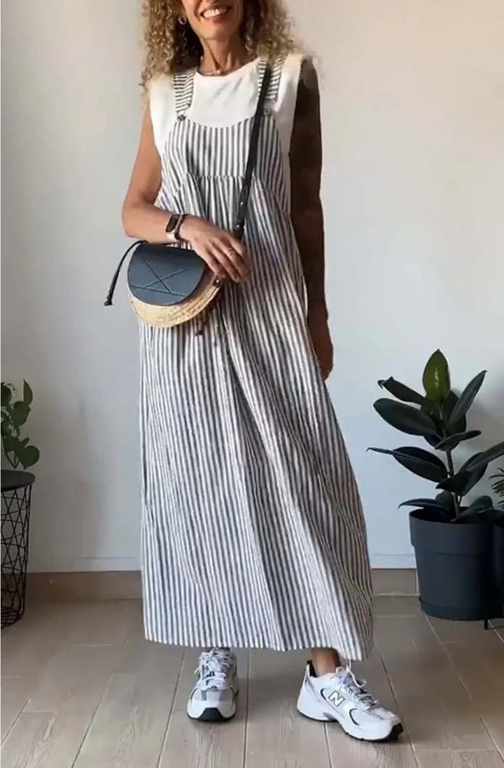 Emma | Robe combinaison décontractée rayée