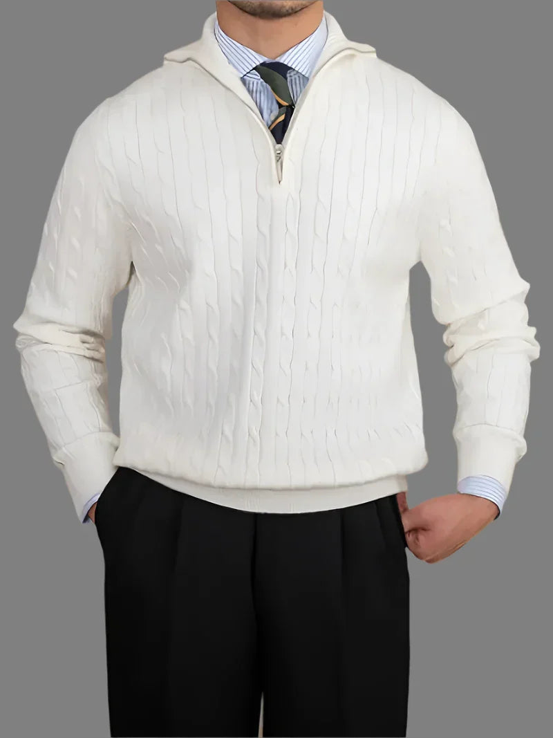 Pull en maille torsadée, design douillet