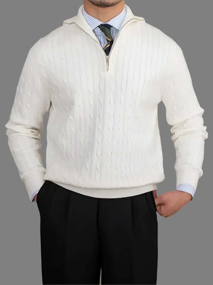 Pull en maille torsadée, design douillet