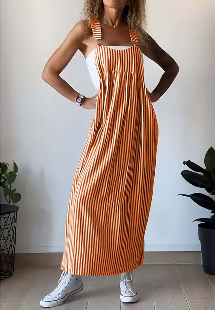 Emma | Robe combinaison décontractée rayée