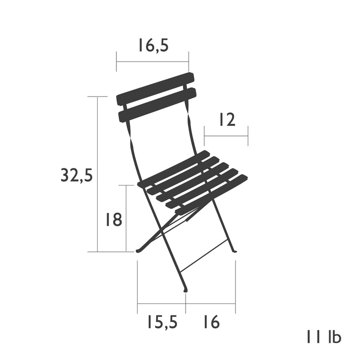 Bistro chair and round folding table set