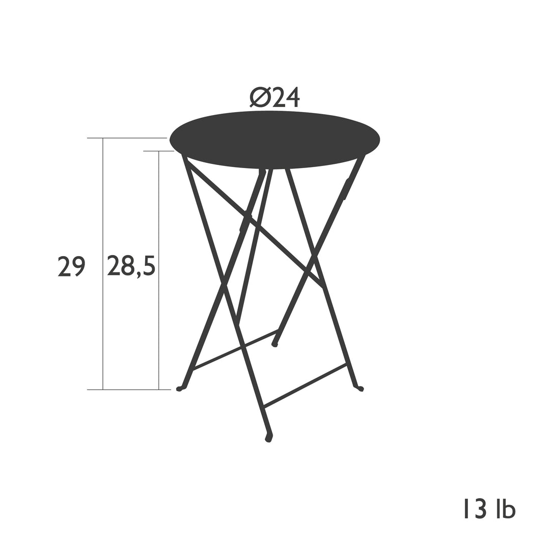 Bistro chair and round folding table set