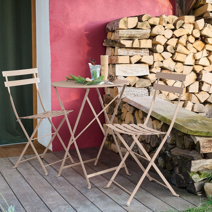 Bistro chair and round folding table set