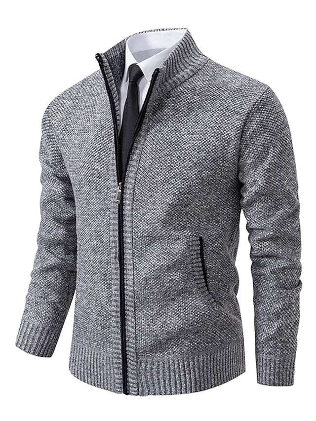 Men's Stylish Knitted Zip-Up Sweater | Italian Design