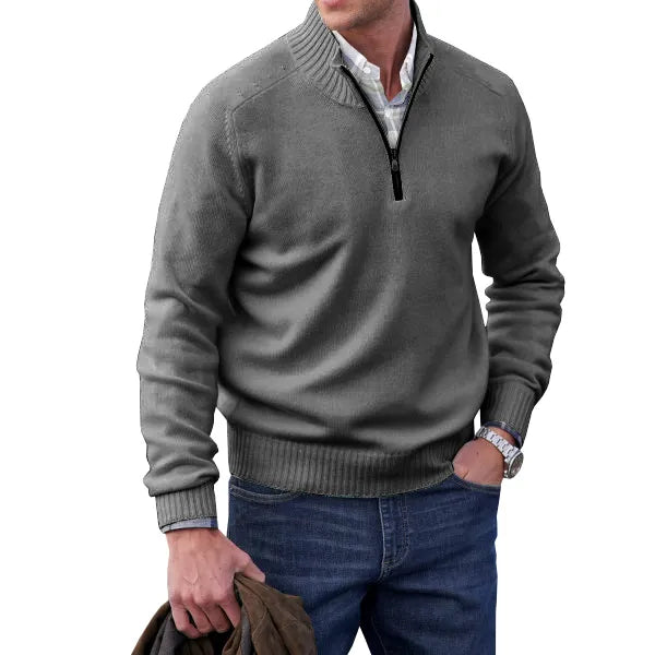 Men's Soft Zip-Up Sweater | Stylish Comfort