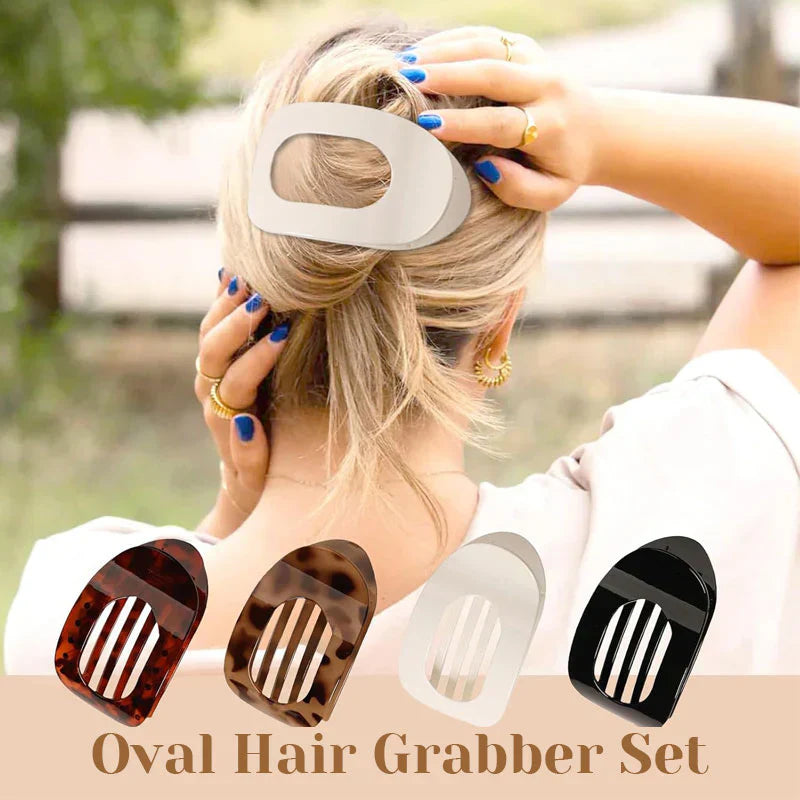 Ensemble de Pinces à Cheveux Ovales Élégantes