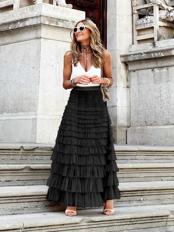 Women's Elegant High Waist Skirt | Versatile
