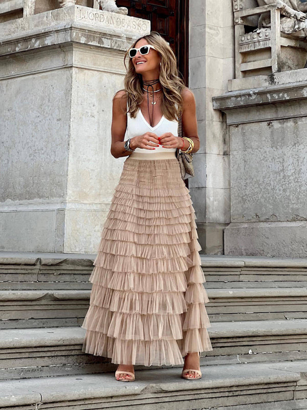 Women's Elegant High Waist Skirt | Versatile