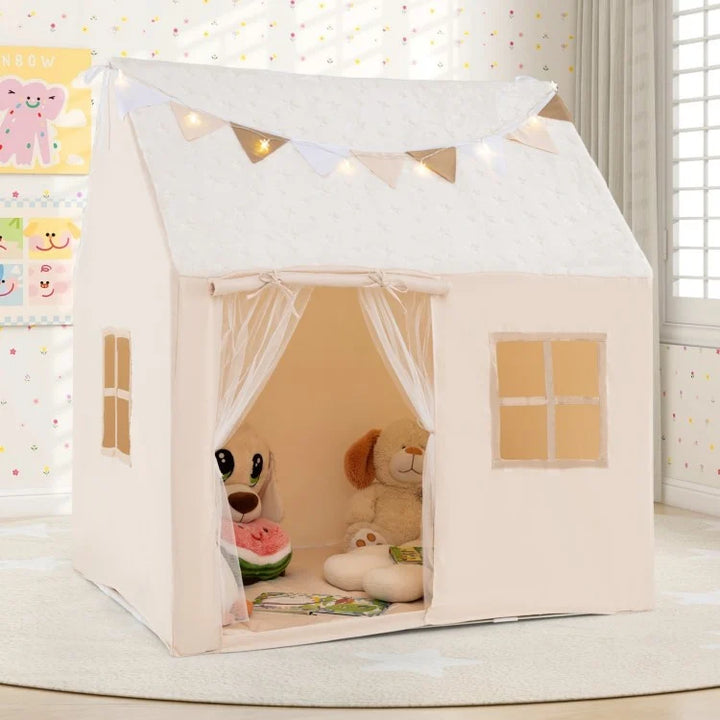 Grande maisonnette d'intérieur pour enfants avec lumières féériques