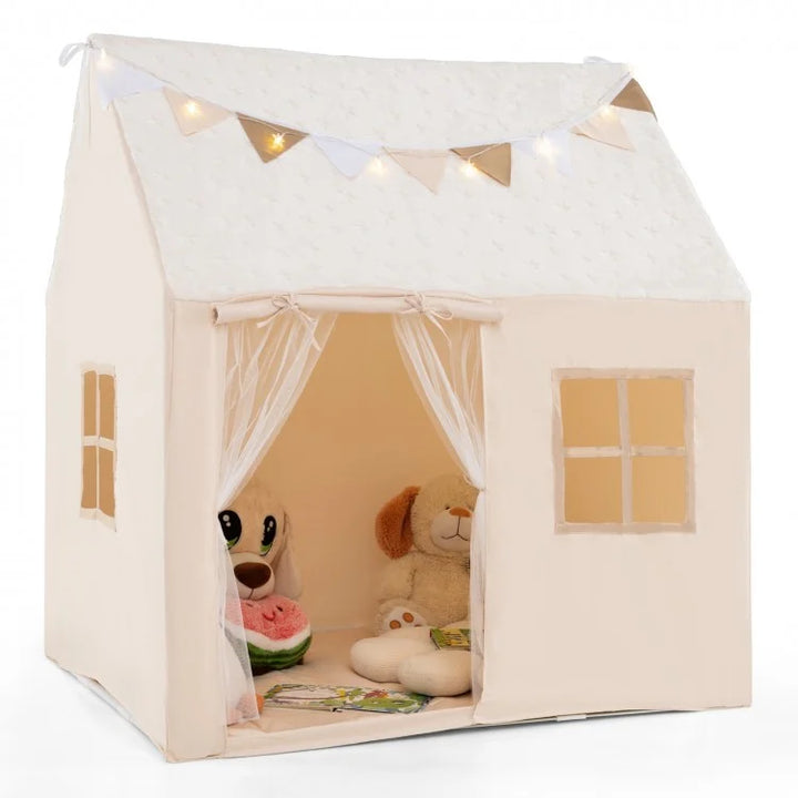Grande maisonnette d'intérieur pour enfants avec lumières féériques