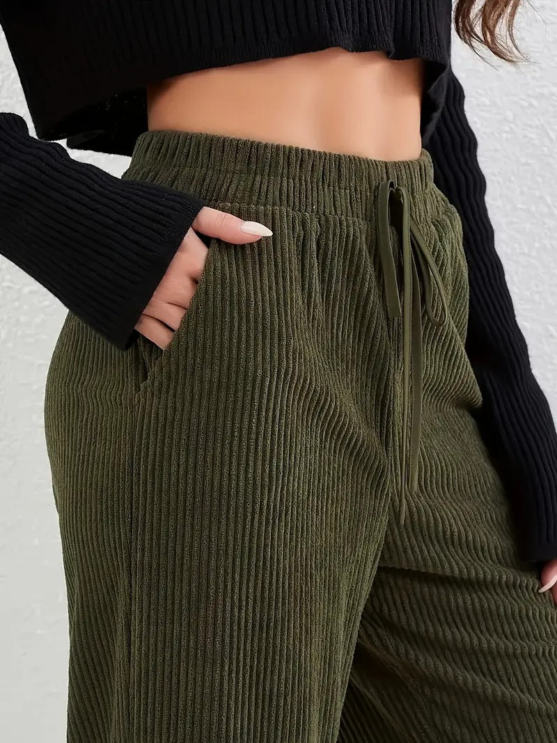 Pantalon Femme Décontracté Jambe Droite | Coupe Ample