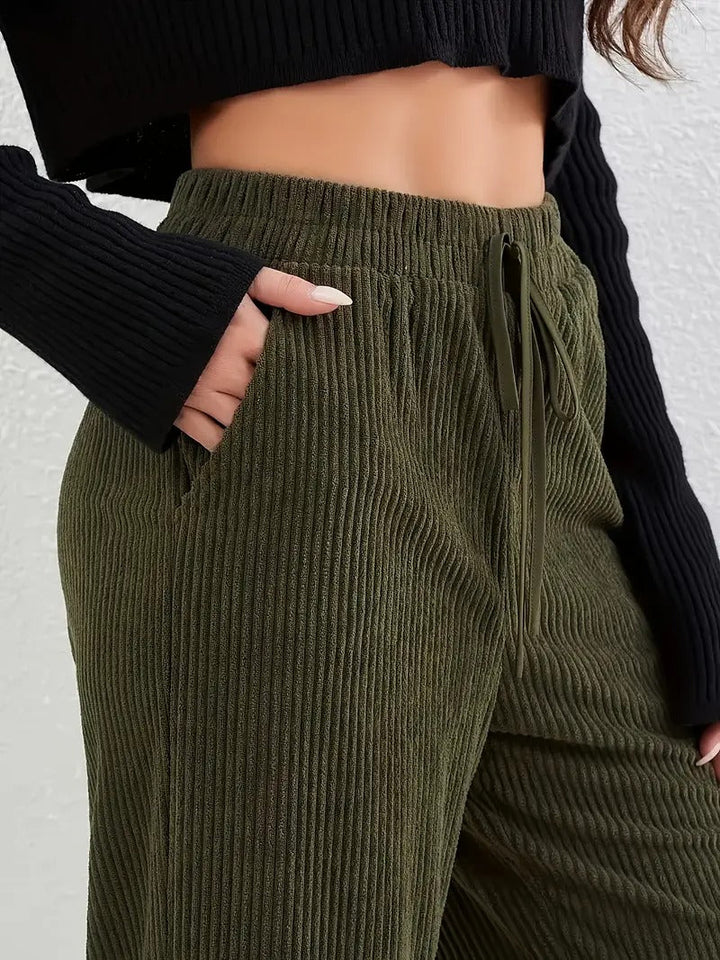 Pantalon Femme Décontracté Jambe Droite | Coupe Ample
