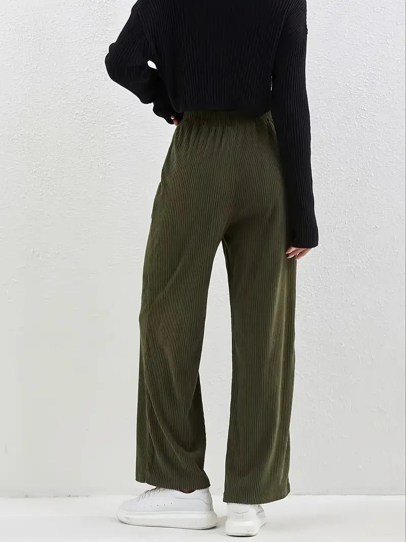 Pantalon Femme Décontracté Jambe Droite | Coupe Ample
