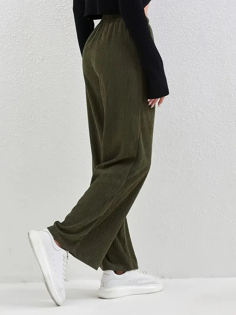 Pantalon Femme Décontracté Jambe Droite | Coupe Ample
