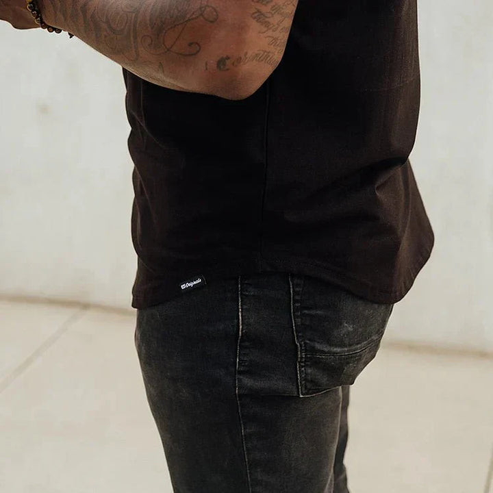 Angelo - T-shirt moulant avec coupe sportive