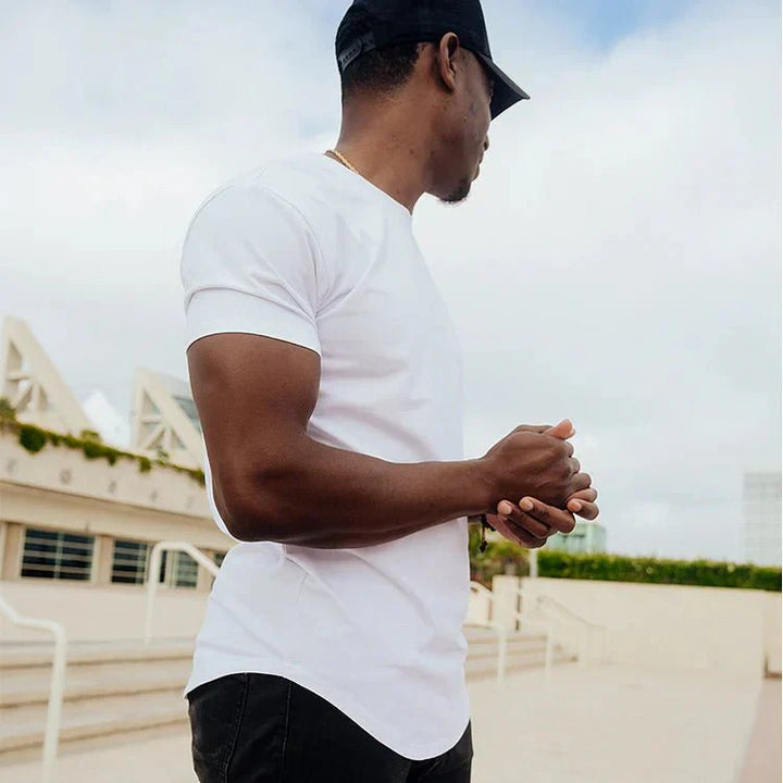 Angelo - T-shirt moulant avec coupe sportive