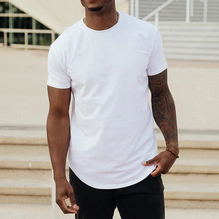 Angelo - T-shirt moulant avec coupe sportive