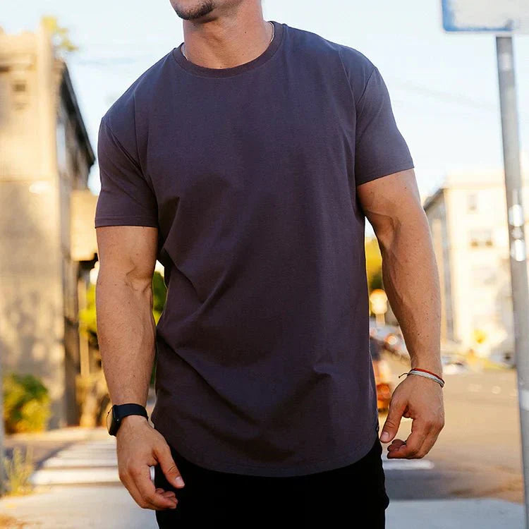 Angelo - T-shirt moulant avec coupe sportive