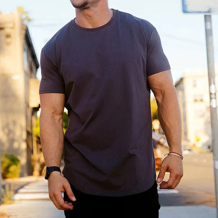 Angelo - T-shirt moulant avec coupe sportive