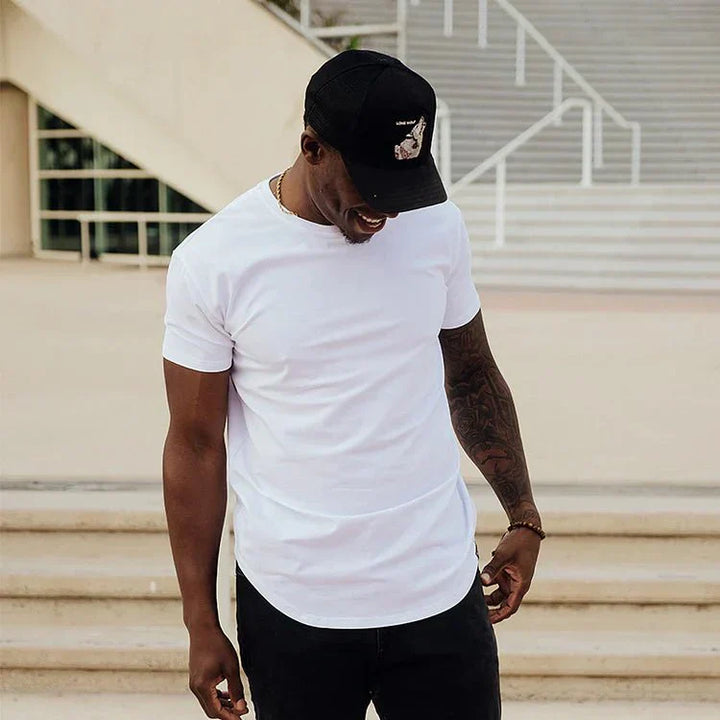 Angelo - T-shirt moulant avec coupe sportive