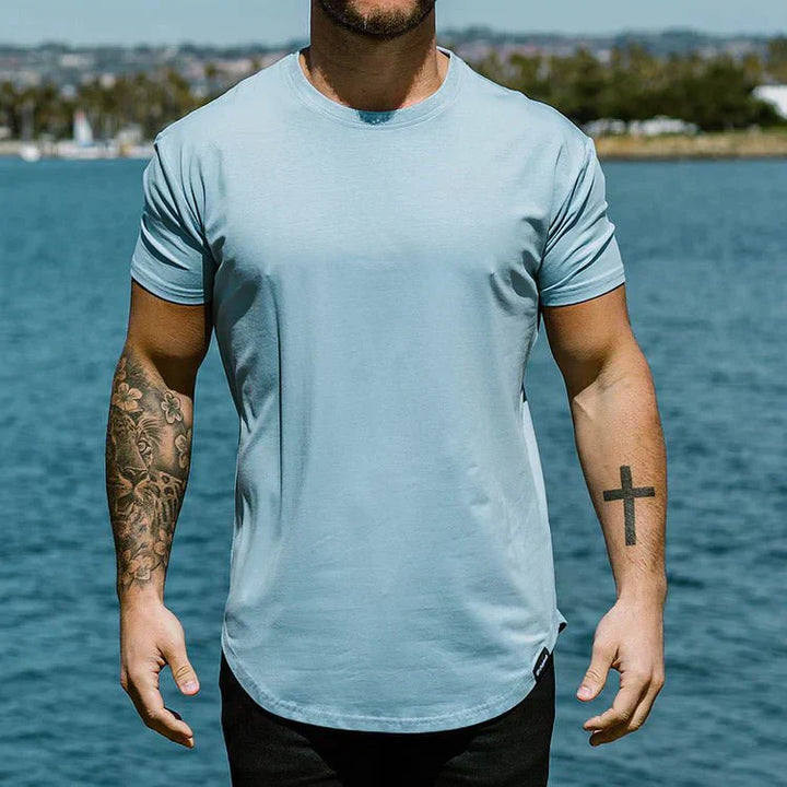 Angelo - T-shirt moulant avec coupe sportive