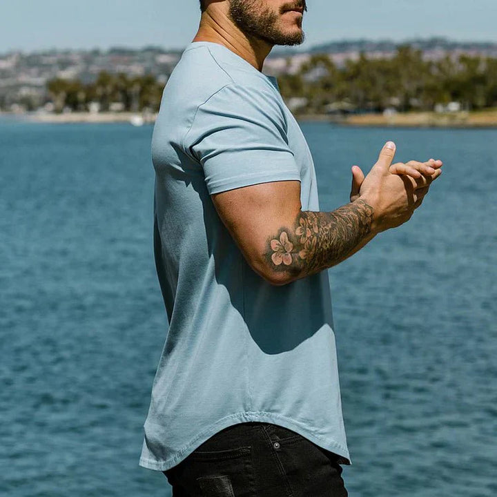 Angelo - T-shirt moulant avec coupe sportive