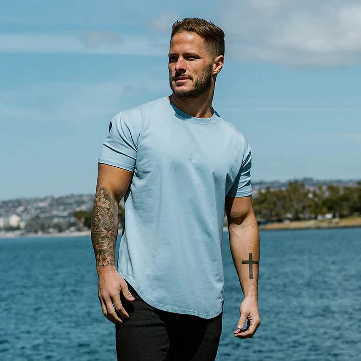 Angelo - T-shirt moulant avec coupe sportive