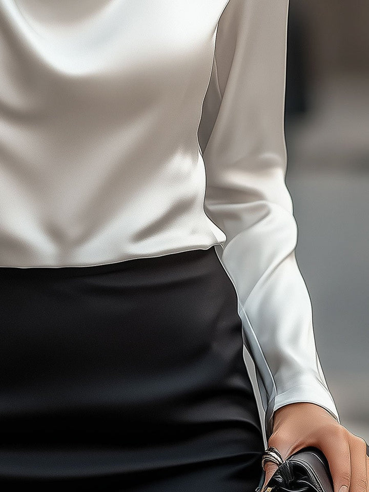Chemisier Élégant Drapé Pour Femme | Coupe Ample