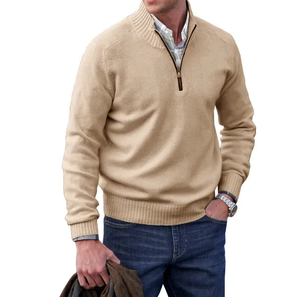 Men's Soft Zip-Up Sweater | Stylish Comfort