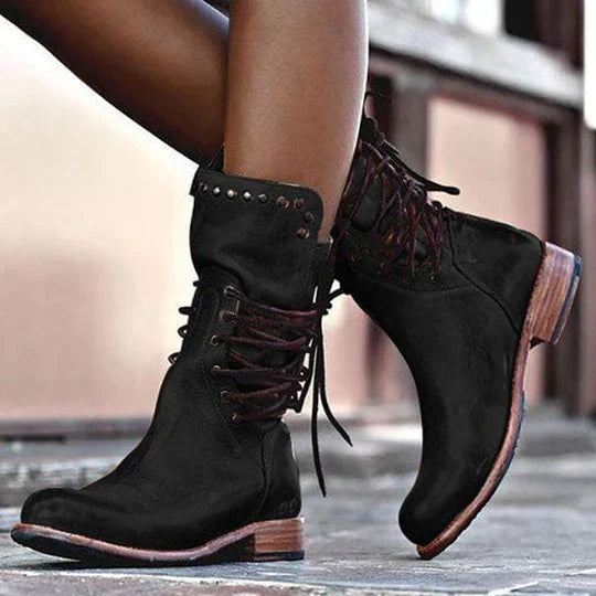 Bottes décontractées en cuir pour femme | Confort et élégance