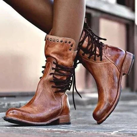 Bottes décontractées en cuir pour femme | Confort et élégance