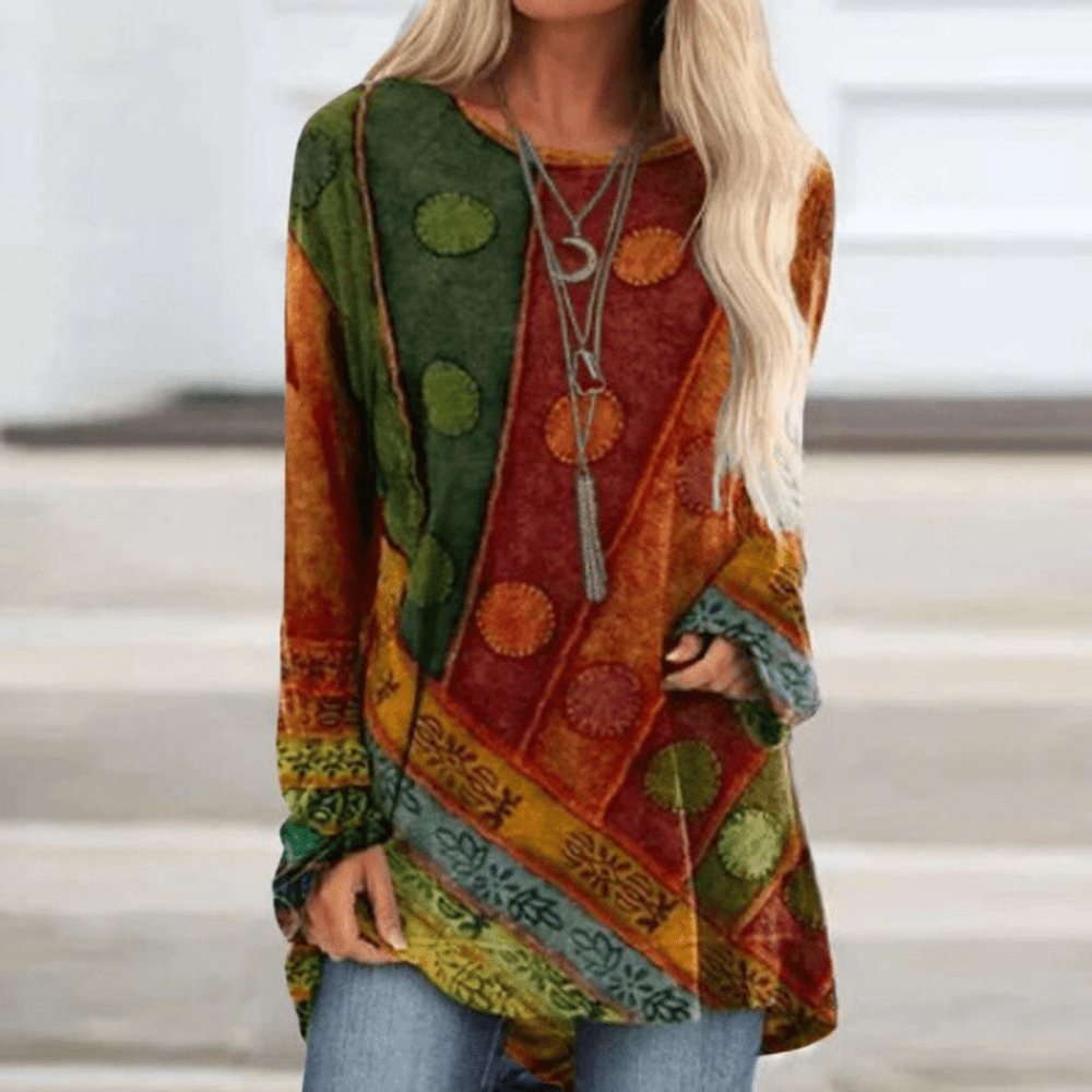 PULL FEMME ÉLÉGANT À MOTIFS D’AUTOMNE | CONFORTABLE