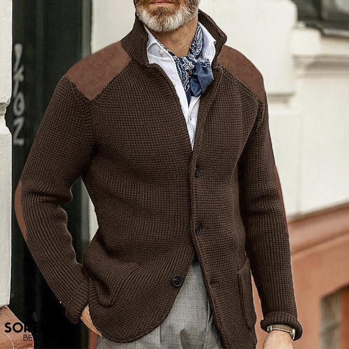 Blazer Homme Vintage Élégant | Patchwork Ajusté