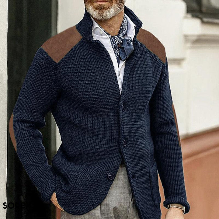 Blazer Homme Vintage Élégant | Patchwork Ajusté
