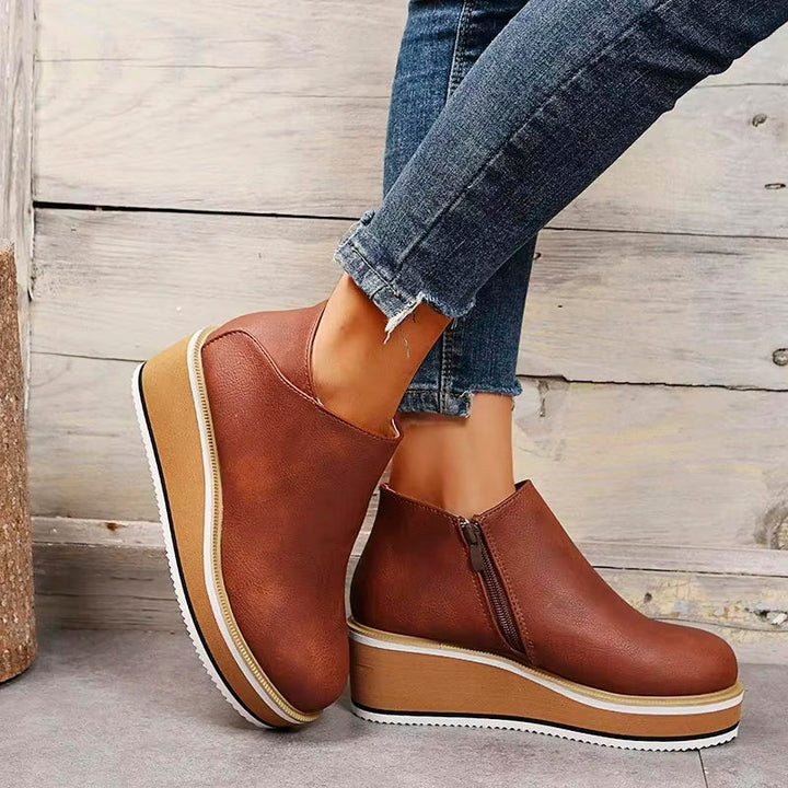 Sofia | Chaussures en cuir zippées, design élégant