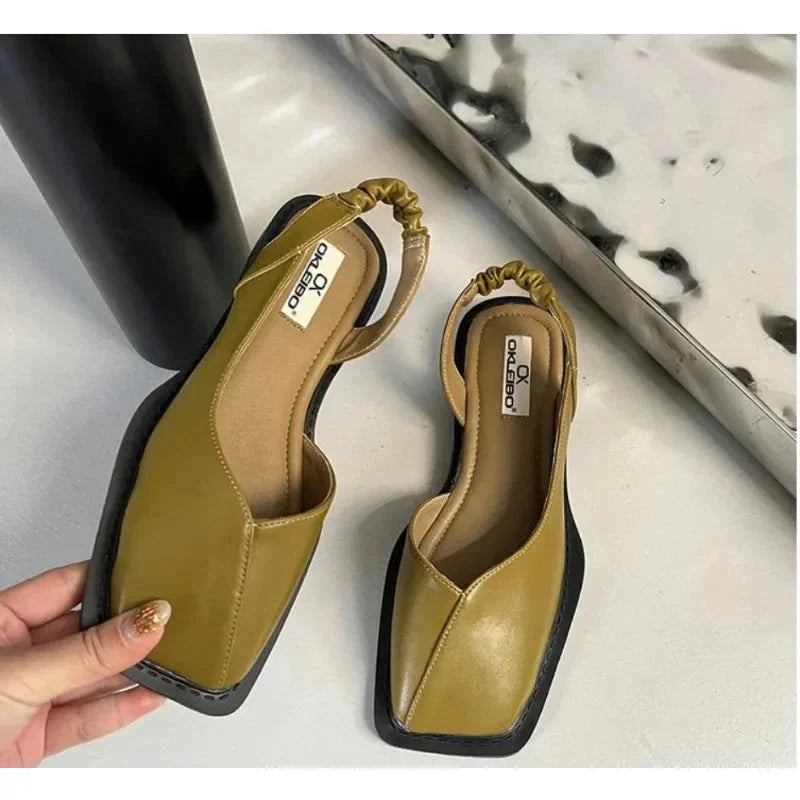 Sandales En Cuir Végan Pour Femme | Confort Slip-On