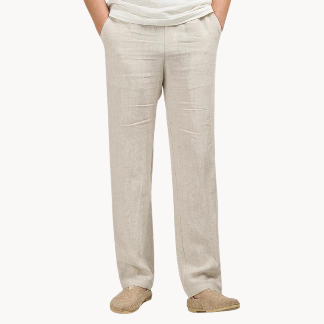 Pantalon décontracté en lin pour homme | Léger