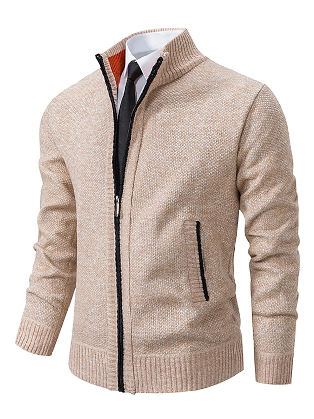 Men's Stylish Knitted Zip-Up Sweater | Italian Design