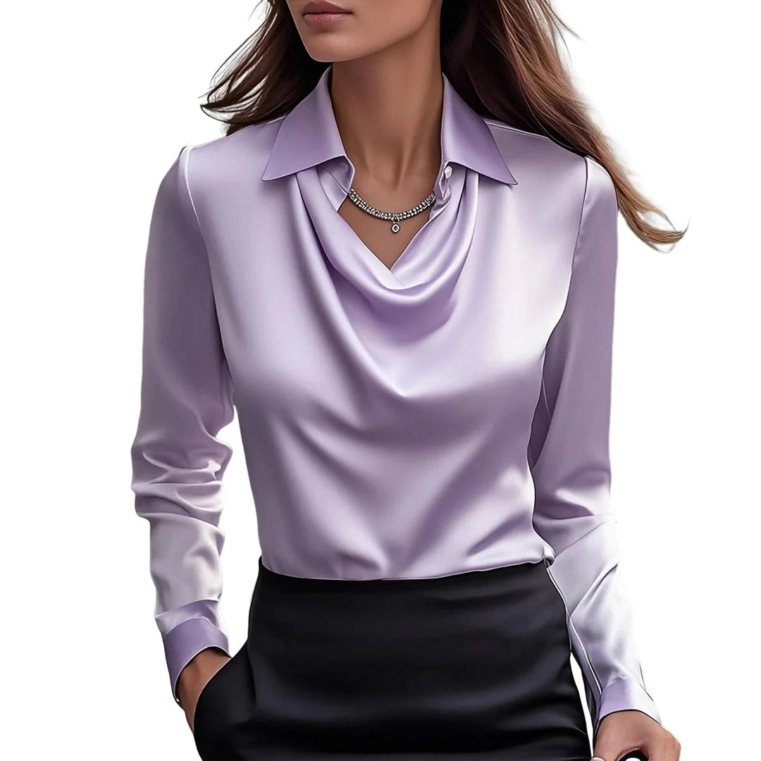 Chemisier Col Drapé Pour Femme | Coupe Fluide