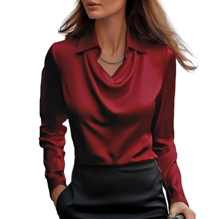 Chemisier Col Drapé Pour Femme | Coupe Fluide
