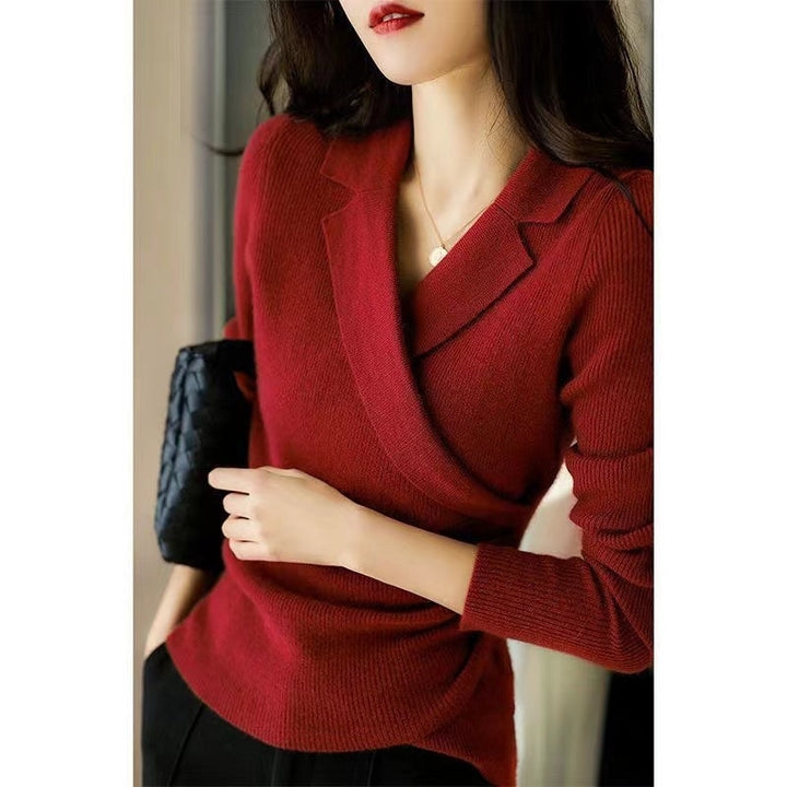 Pull Col Peter Pan Caramel Pour Femme | Coupe Slim