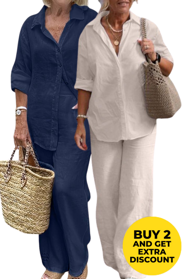 Ensemble Décontracté Monochrome Pour Femme | Deux Pièces
