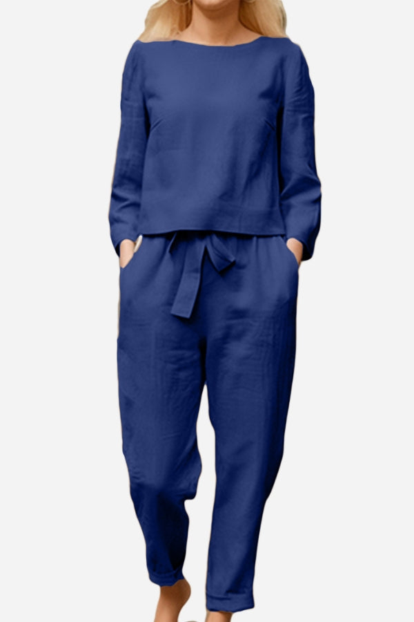 Ensemble Monochrome Élégant Pour Femme | Deux Pièces Légères
