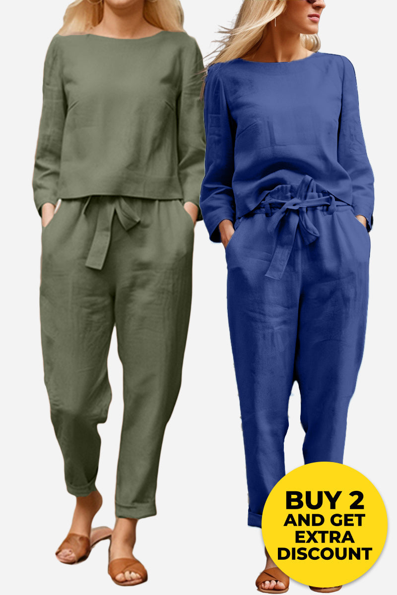 Ensemble Monochrome Élégant Pour Femme | Deux Pièces Légères
