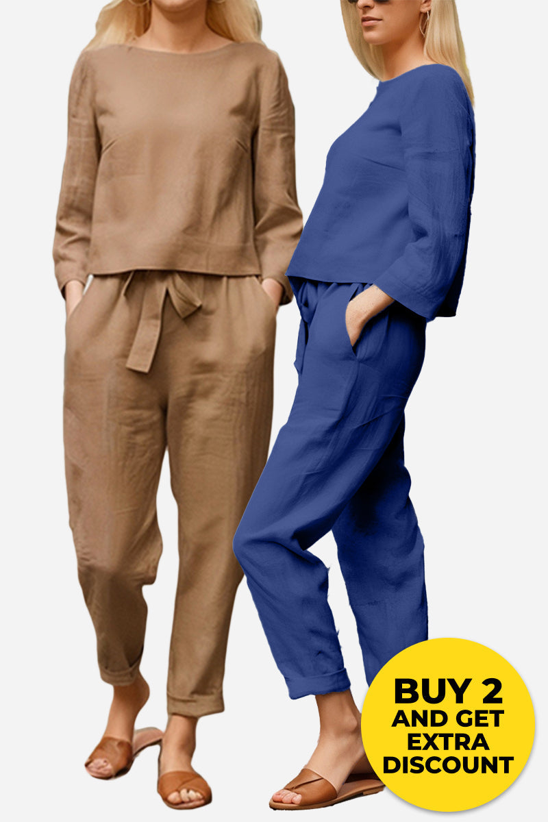Ensemble Monochrome Élégant Pour Femme | Deux Pièces Légères