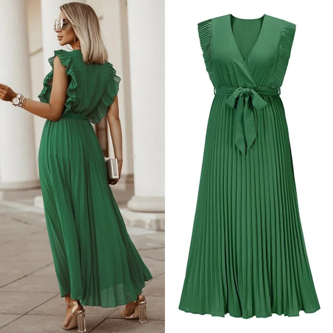 Ariane | Chic and elegant green cocktail dress | Maxi