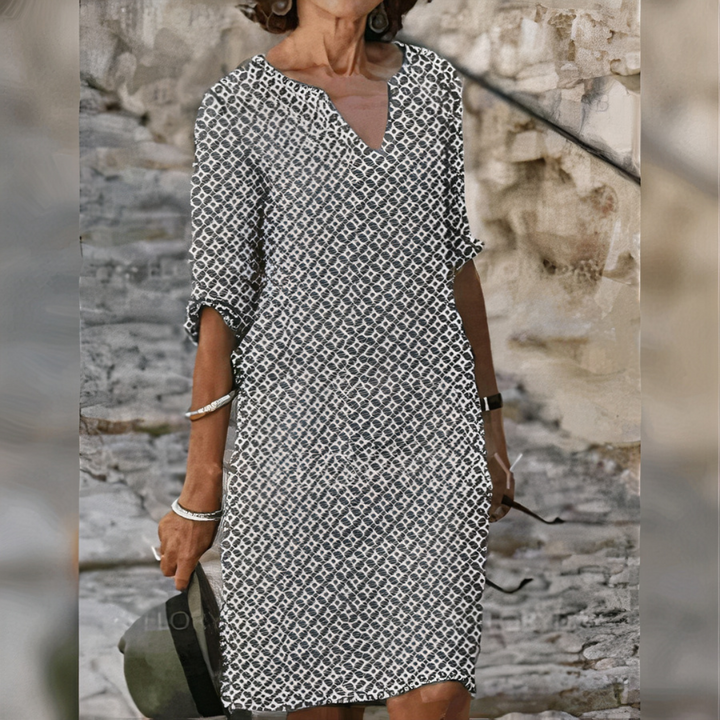 Robe d'été chic à manches longues pour femmes, coupe mini idéale pour l’été
